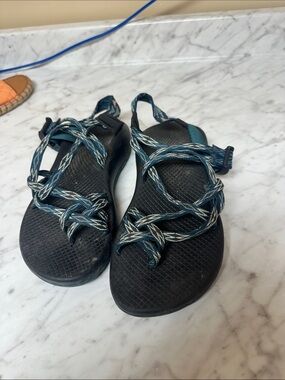 Chaco Women's Teal and Black Strappy Sandals